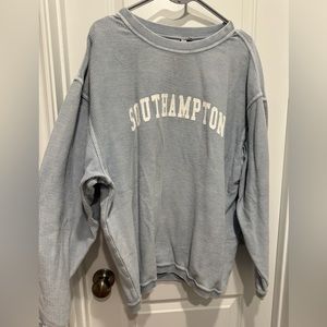 Chicka-d light blue corded crewneck Large